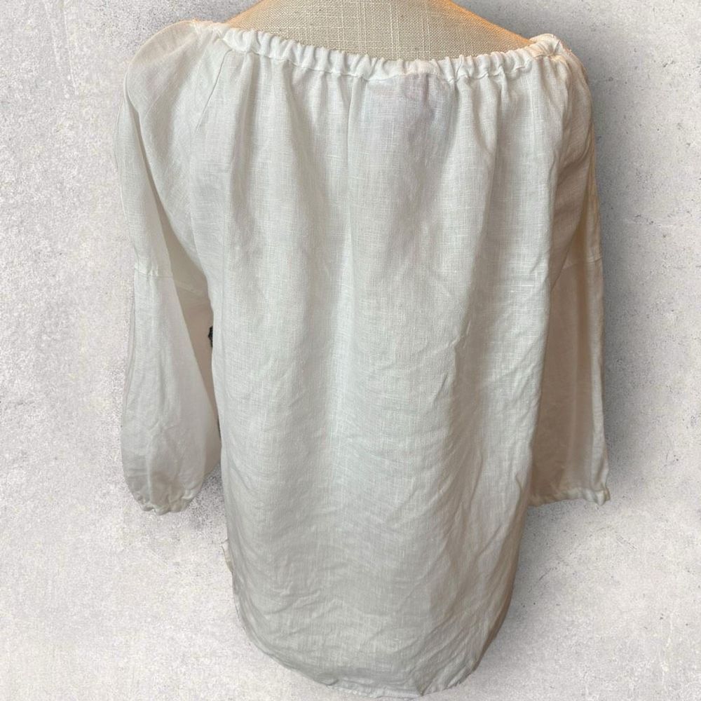 Women’s Johnny Was Linen Top Size Medium - Picture 7 of 11